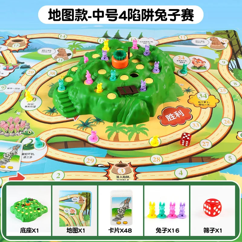 New Rabbit Trap Puzzle Toy Children's Dual Play Multiplayer Board Game Competition Parent Child Interactive Strategy Game