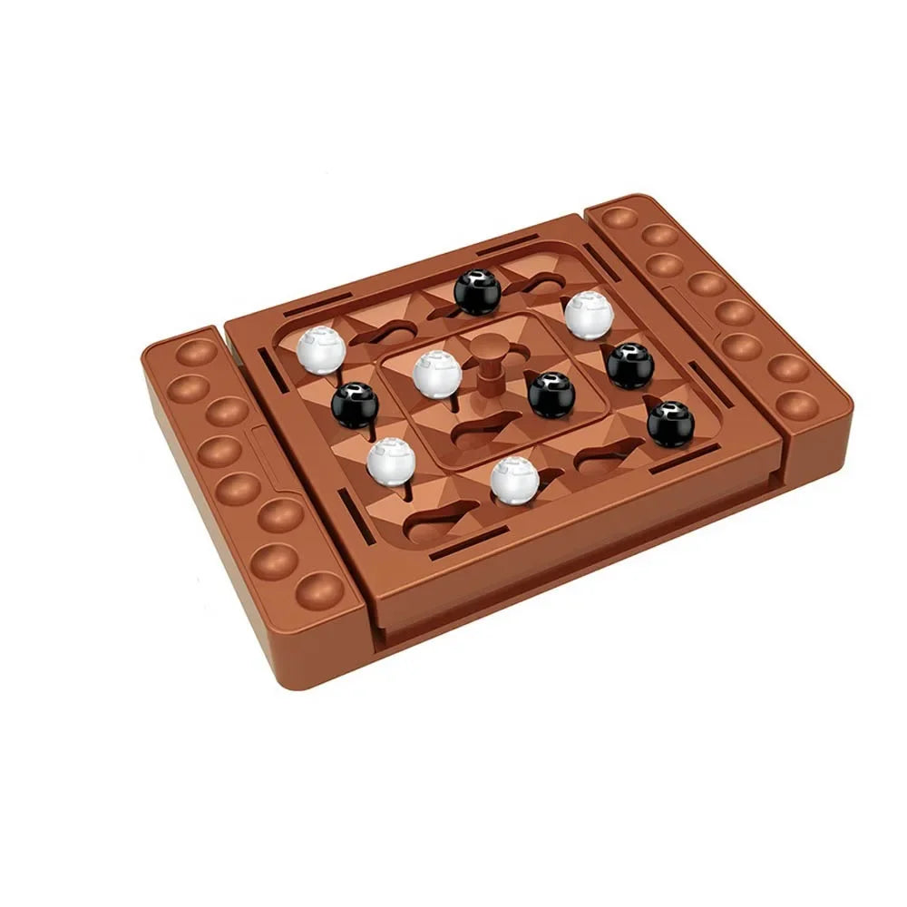 Interactive Touch Flip Black White Chess Parent-Child Interactive Intelligent Tabletop Board Games Montessori Track Chess Games