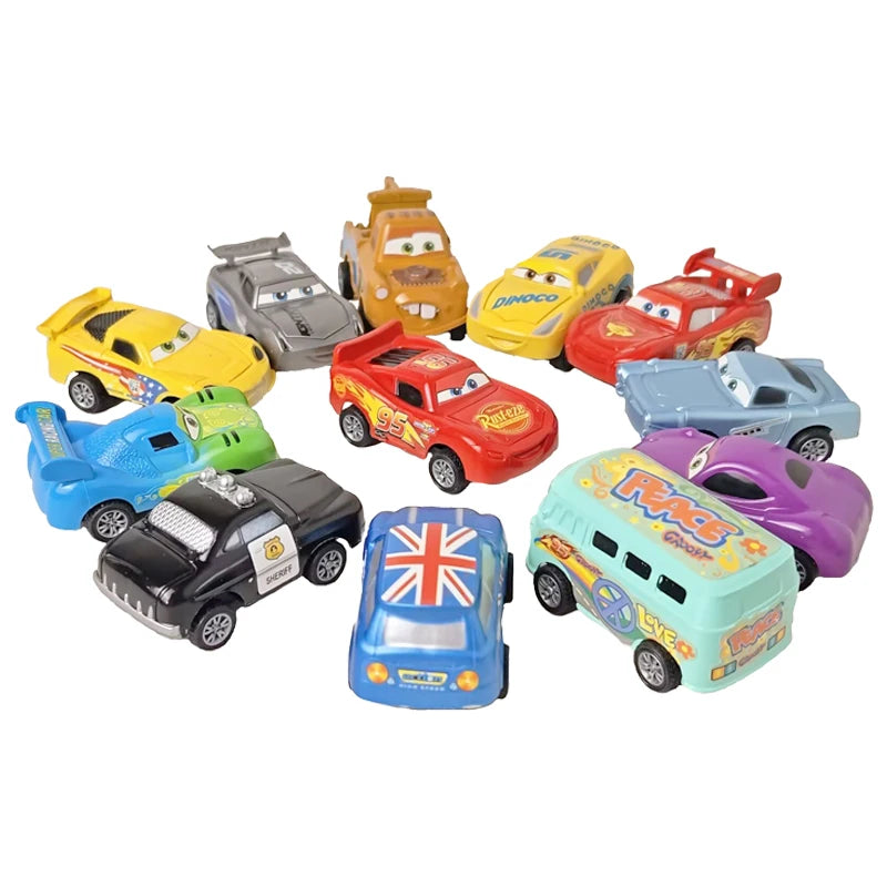New Mini Cars Disney Pixar Cars 3 Rebound Car Model 12 PCS Lightning McQueen Jackson Storm Plastic Toys For Children Gift Boxes