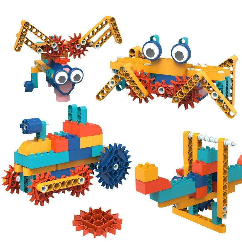 116pcs electric gear science education building blocks mechanical educational toy particle assembly set assembly