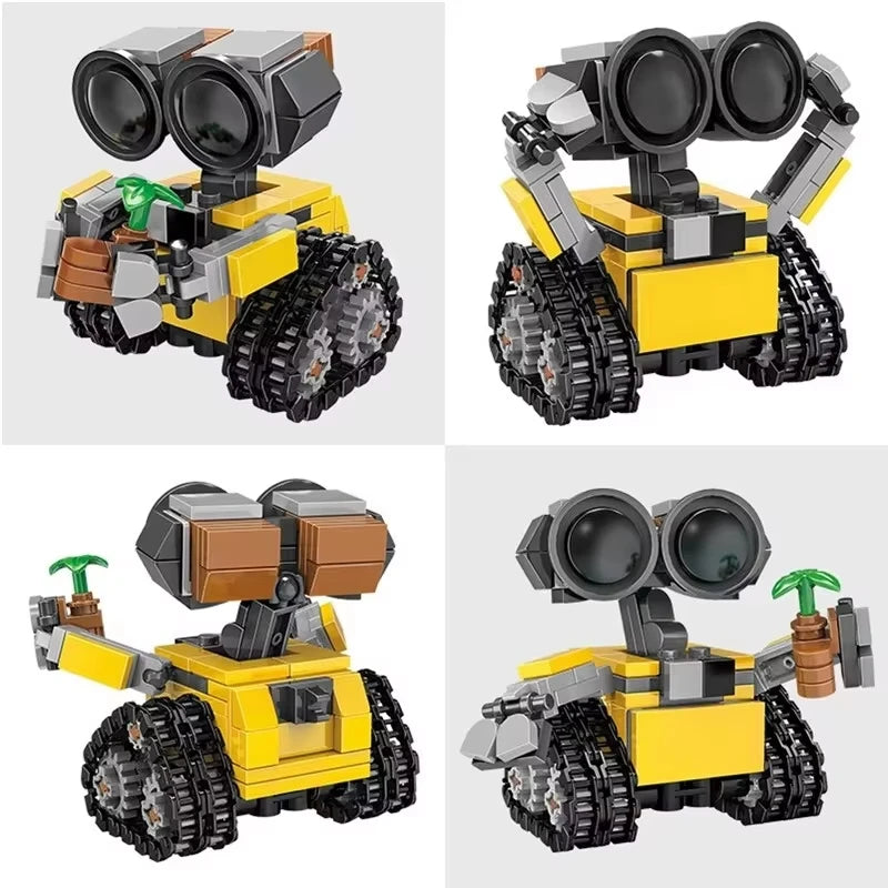 DIY Assembly Building Blocks Mini Wally MOC Multi Joint Mobile Classic Movie Mini Robot Model Children's Toy Rising Gift