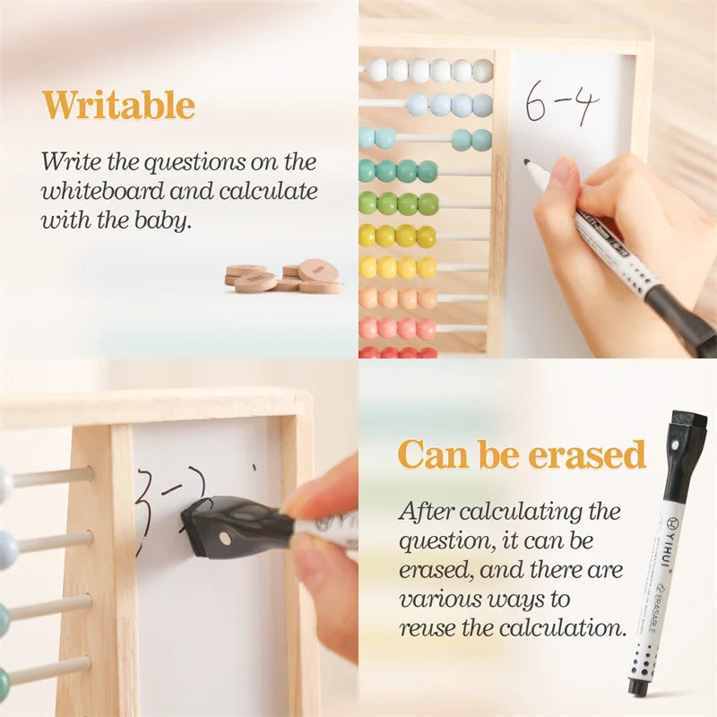 Kids Math Arithmetic Wooden Magnetic Digital Counting Toy Montessori Games for Baby Early Learning Education Children's Toys
