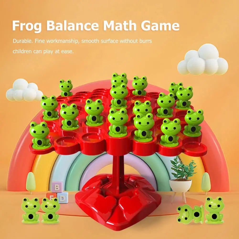 Fun Frog Balance Tree Children Math Toys Balancing Board Game Parent-child Interaction Tabletop Balance Game Toy Gift for Kids