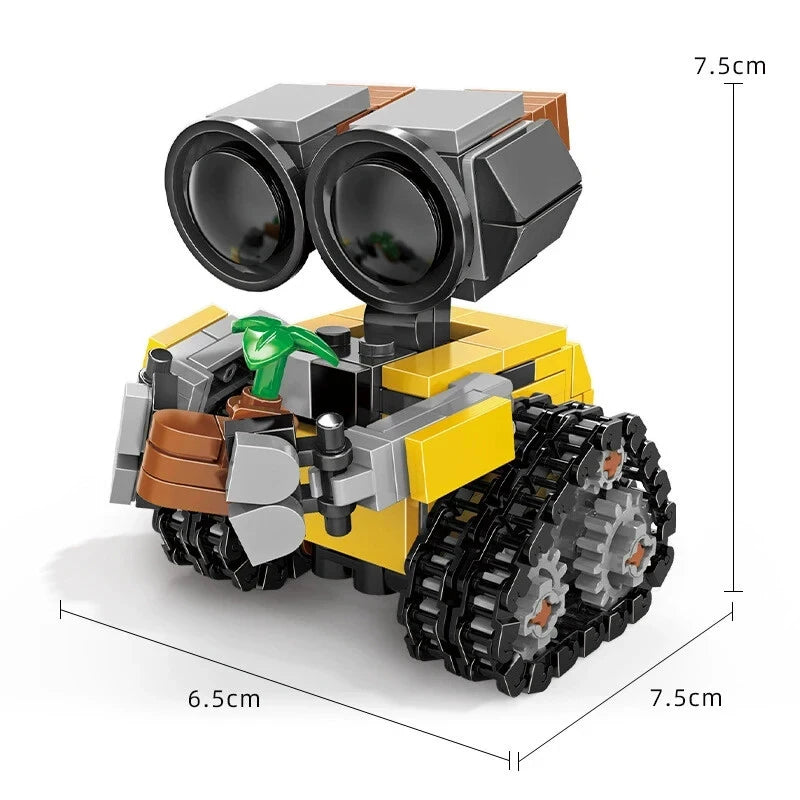 DIY Assembly Building Blocks Mini Wally MOC Multi Joint Mobile Classic Movie Mini Robot Model Children's Toy Rising Gift
