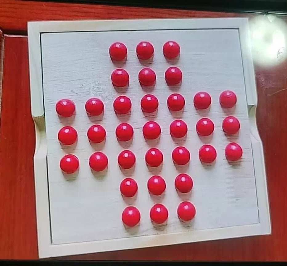 1Set Europe Board Game Single Chess Peg Solitaire Diamond Move Independently Cognitive Ability Toy Classical Educational Toys