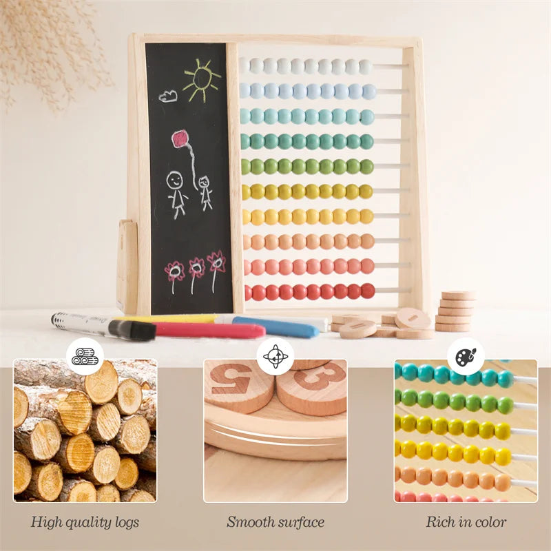 Kids Math Arithmetic Wooden Magnetic Digital Counting Toy Montessori Games for Baby Early Learning Education Children's Toys