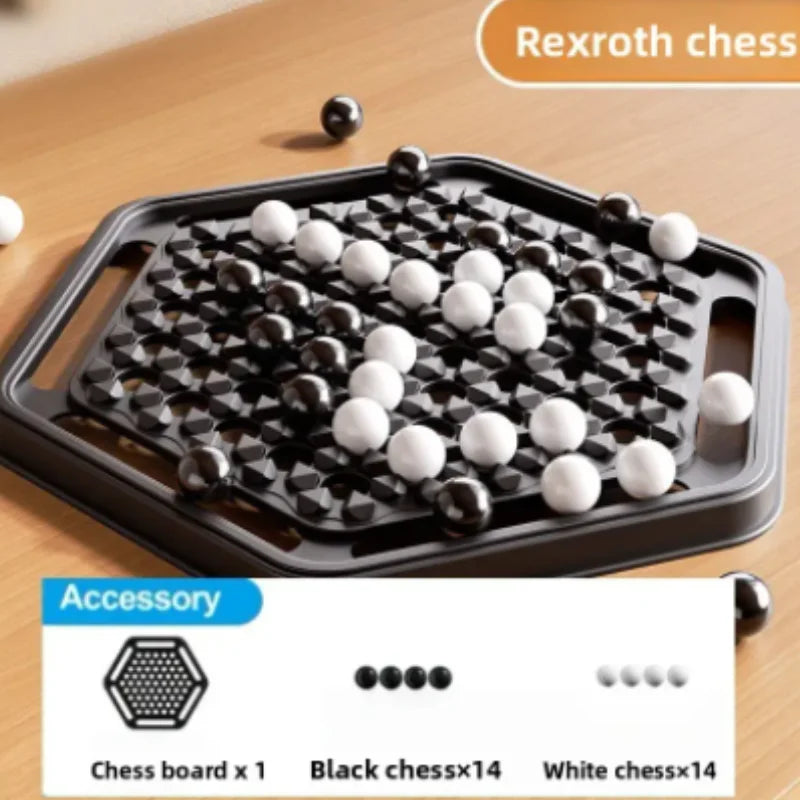 Push hard Chess Set - Family Interactive Logic Game Children's Strategy Train Black White Board Game for Parent-Child Engagement