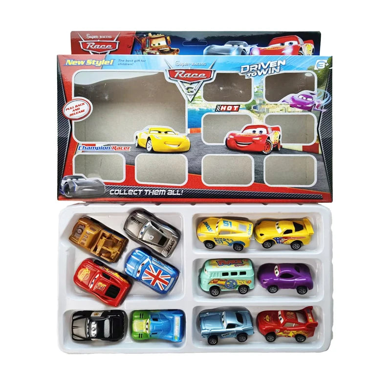 New Mini Cars Disney Pixar Cars 3 Rebound Car Model 12 PCS Lightning McQueen Jackson Storm Plastic Toys For Children Gift Boxes