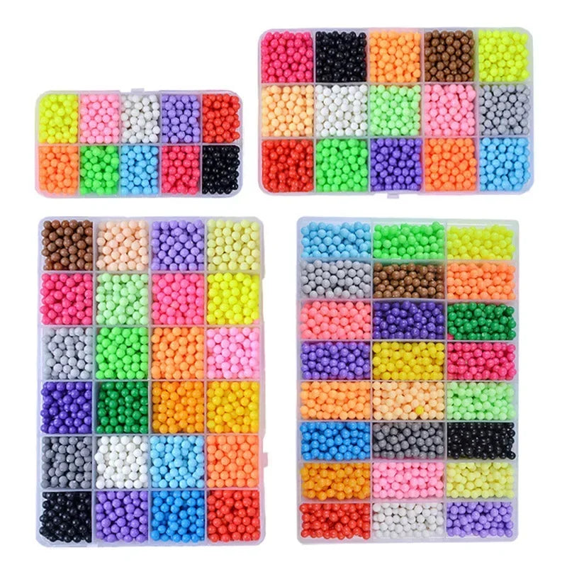 5mm Montessori Diy Beads Games For Boy Kids Toys Girls Children Gifts Magic Water Bead Dinosaur Puzzles Set 3-5-8-10 Years Old