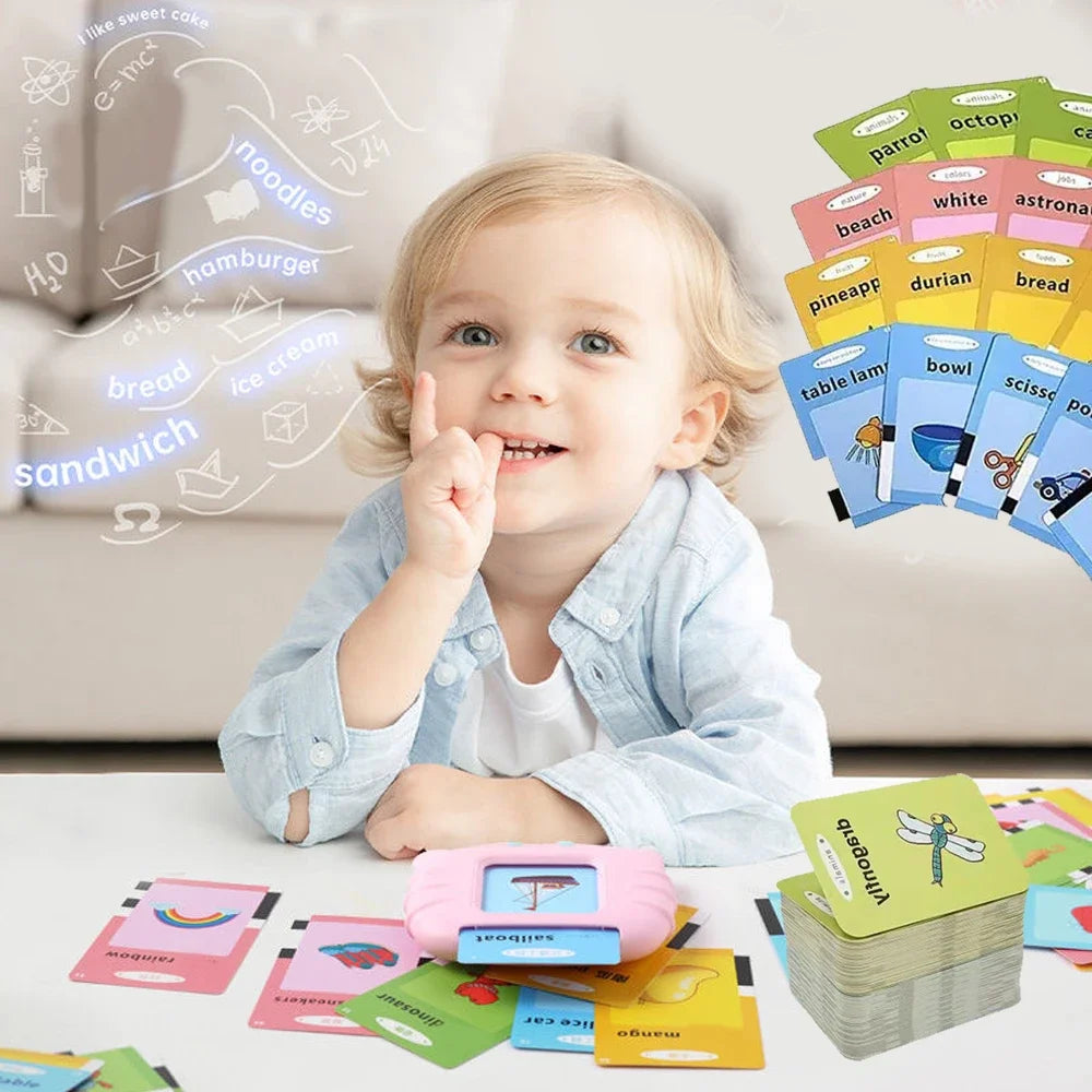 Flash Cards for Kids Early Education Learning Toys Talking Flashcards Preschool English Electronic Audio Book Machine Gift
