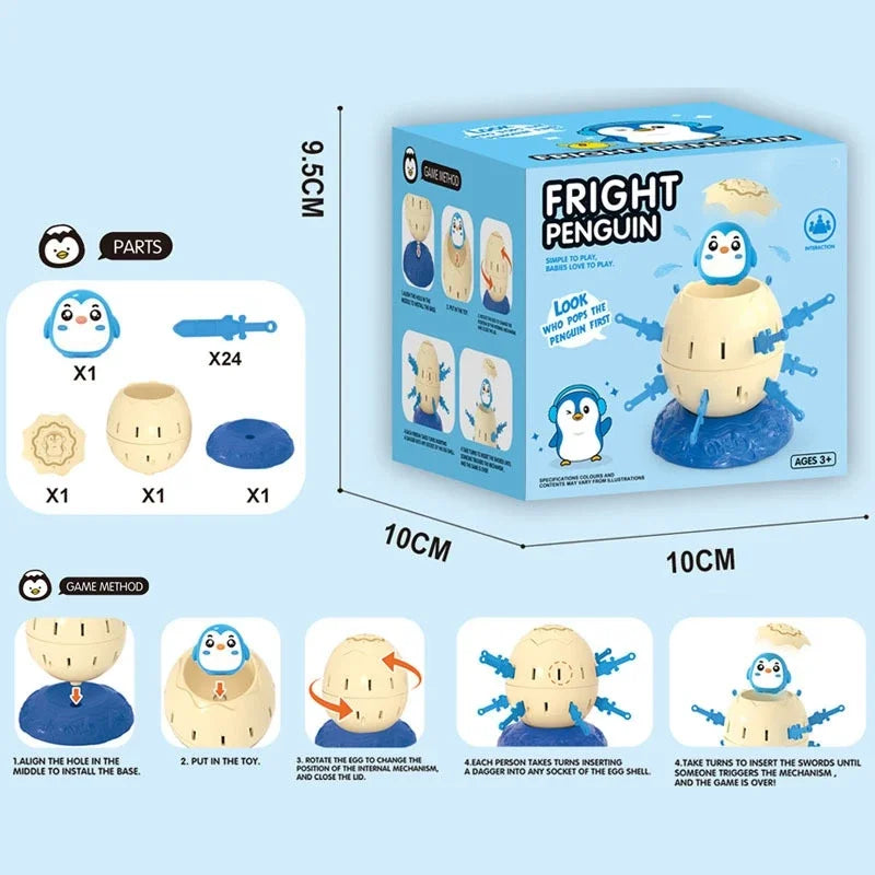 Interactive Penguin Pirate Barrels Educational Toy for Kids Holiday Party Fun Parent-Child Games Unique Puzzle Gift