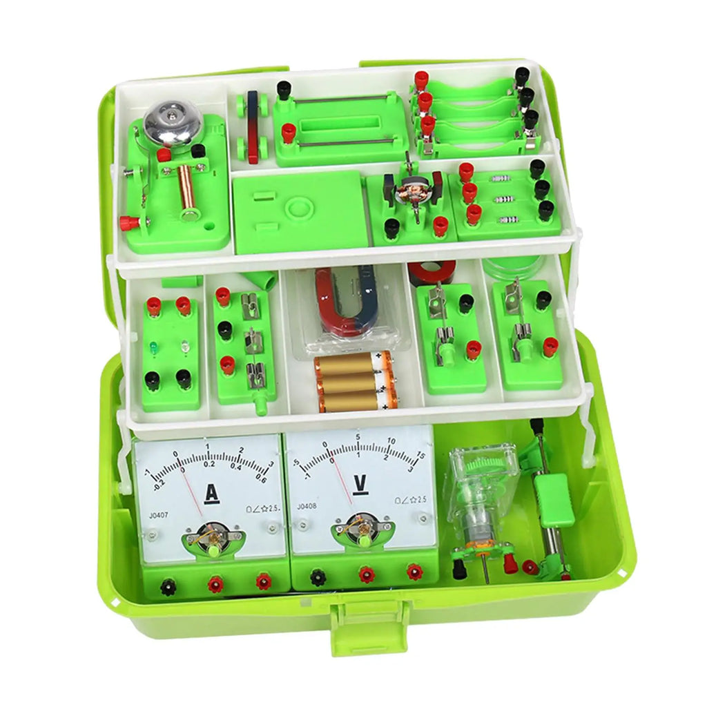 Portable Science Lab Education Kit Electricity Experiment Set Building Circuits Electricity Discovery Toy for Kids Senior
