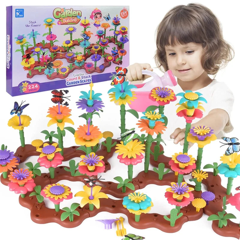 New Grow Their Imagination with STEM Educational Flower Garden Building Toy - Perfect Gift for 3-7 Year Old Boys & Girls!