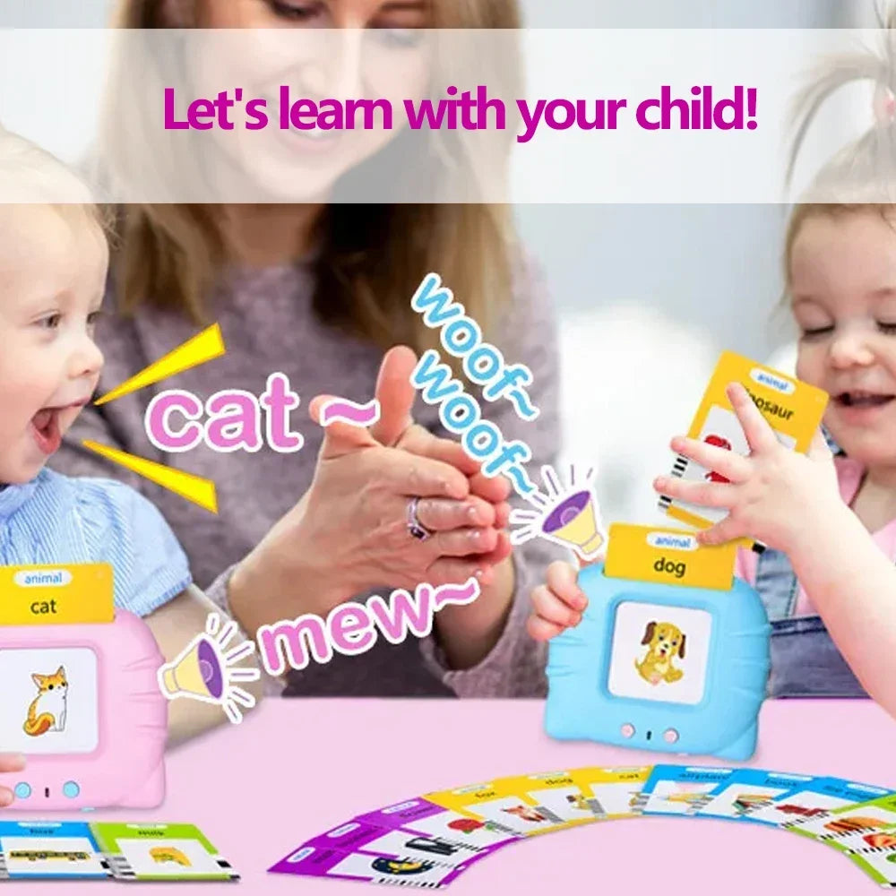Flash Cards for Kids Early Education Learning Toys Talking Flashcards Preschool English Electronic Audio Book Machine Gift