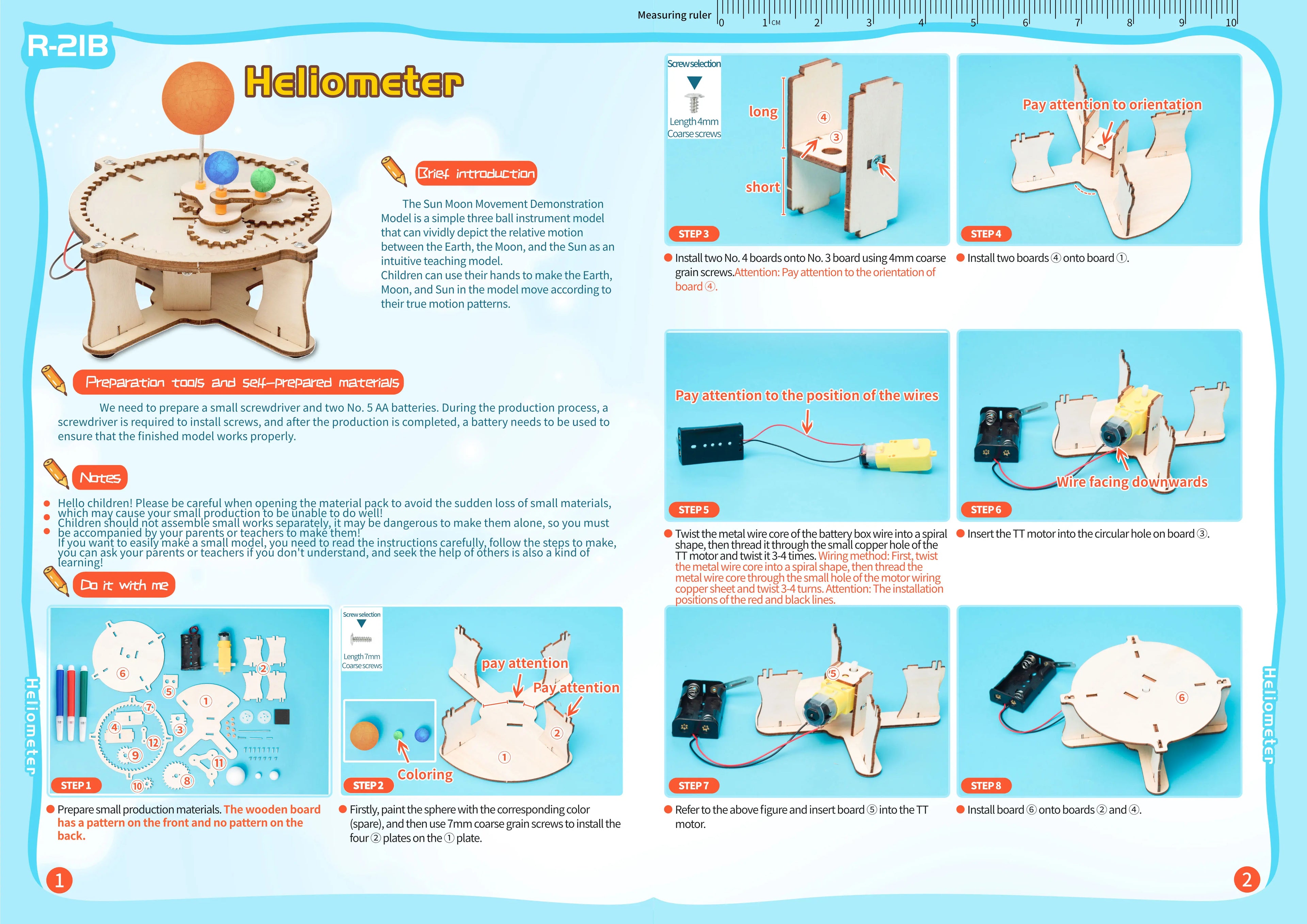 Children's DIY Handmade Small Production Technology Physical Model Science Toy Experiment Educational Toy Project for School Kid