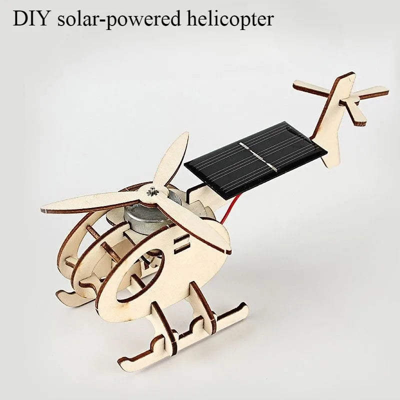Solar-powered helicopters, children's DIY handcrafted assembly models, 3D wooden jigsaw puzzles, educational science experiments