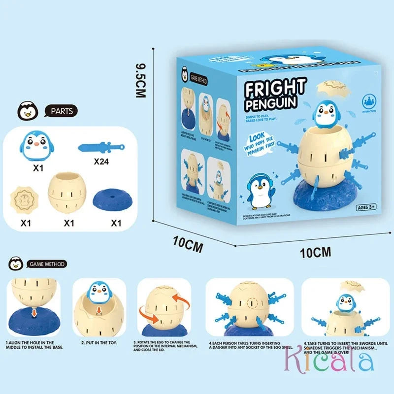 Interactive Penguin Pirate Barrels Educational Toy for Kids Holiday Party Fun Parent-Child Games Unique Puzzle Gift