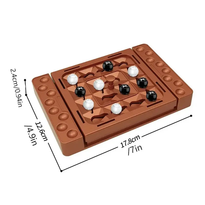 Interactive Touch Flip Black White Chess Parent-Child Interactive Intelligent Tabletop Board Games Montessori Track Chess Games