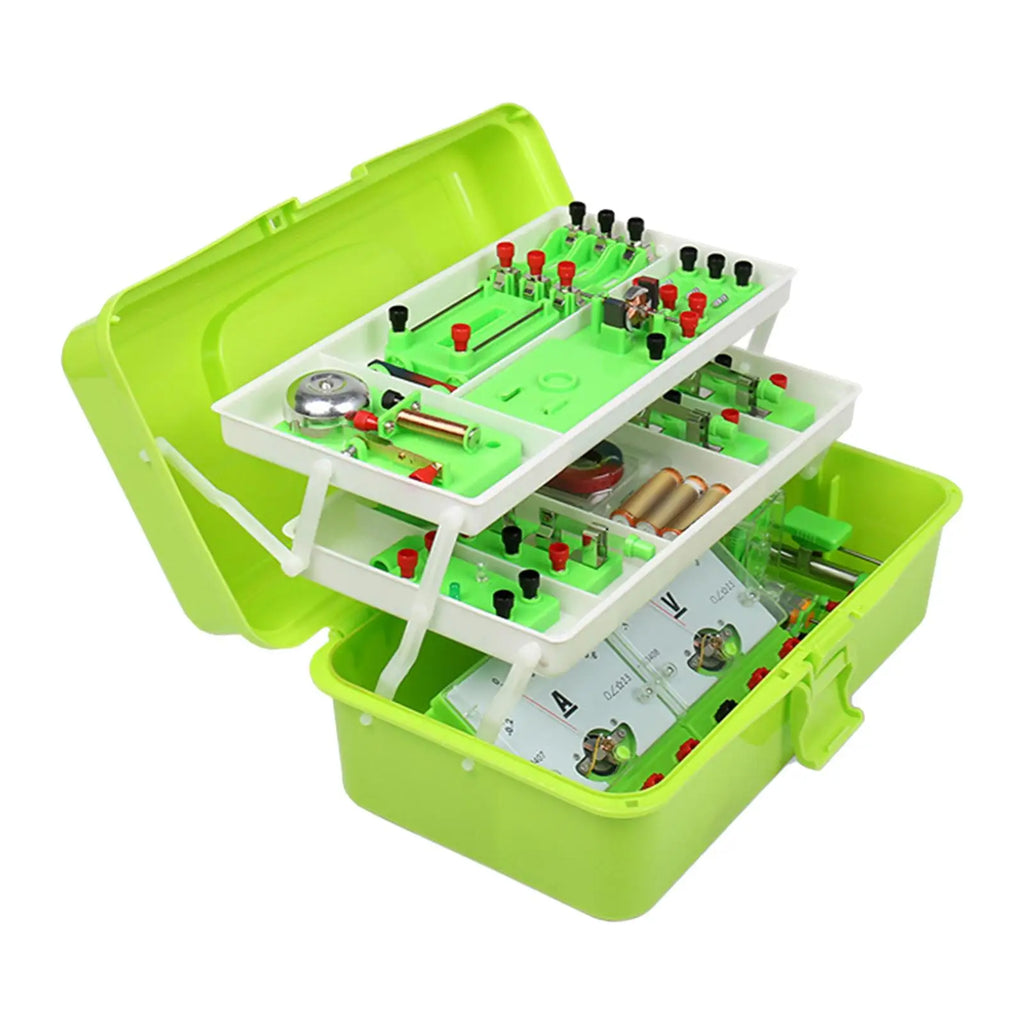 Portable Science Lab Education Kit Electricity Experiment Set Building Circuits Electricity Discovery Toy for Kids Senior