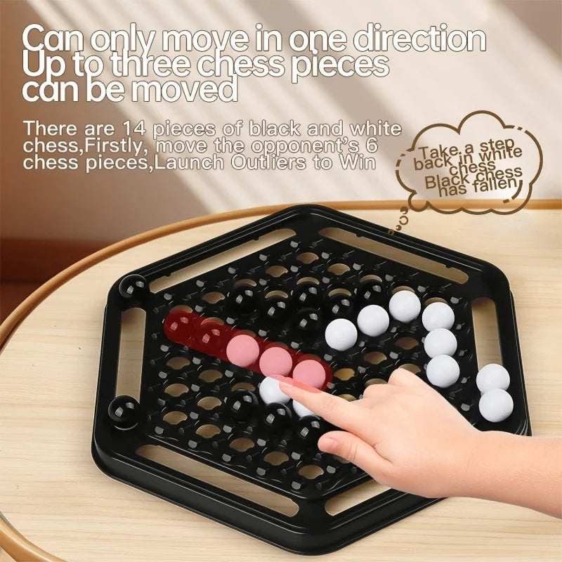 Push hard Chess Set - Family Interactive Logic Game Children's Strategy Train Black White Board Game for Parent-Child Engagement