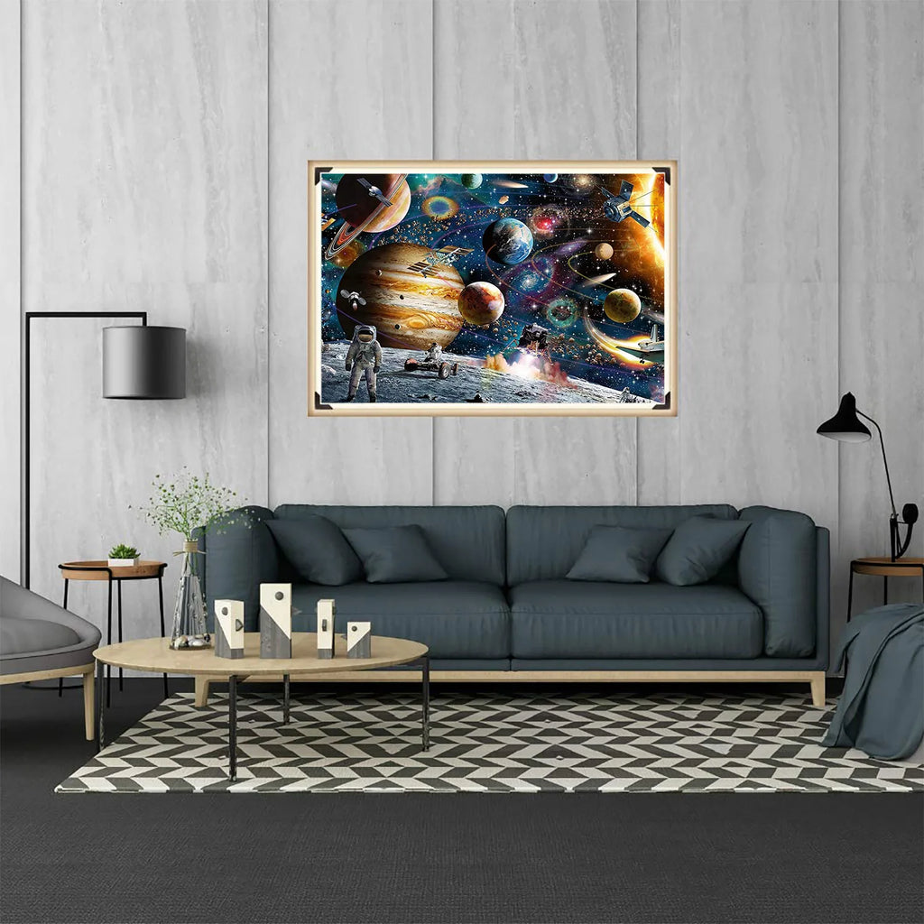 1000 Pieces Space Traveler Jigsaw Puzzles for Adults Home Decor Games Family Fun Floor Puzzles Educational Toys for Kids