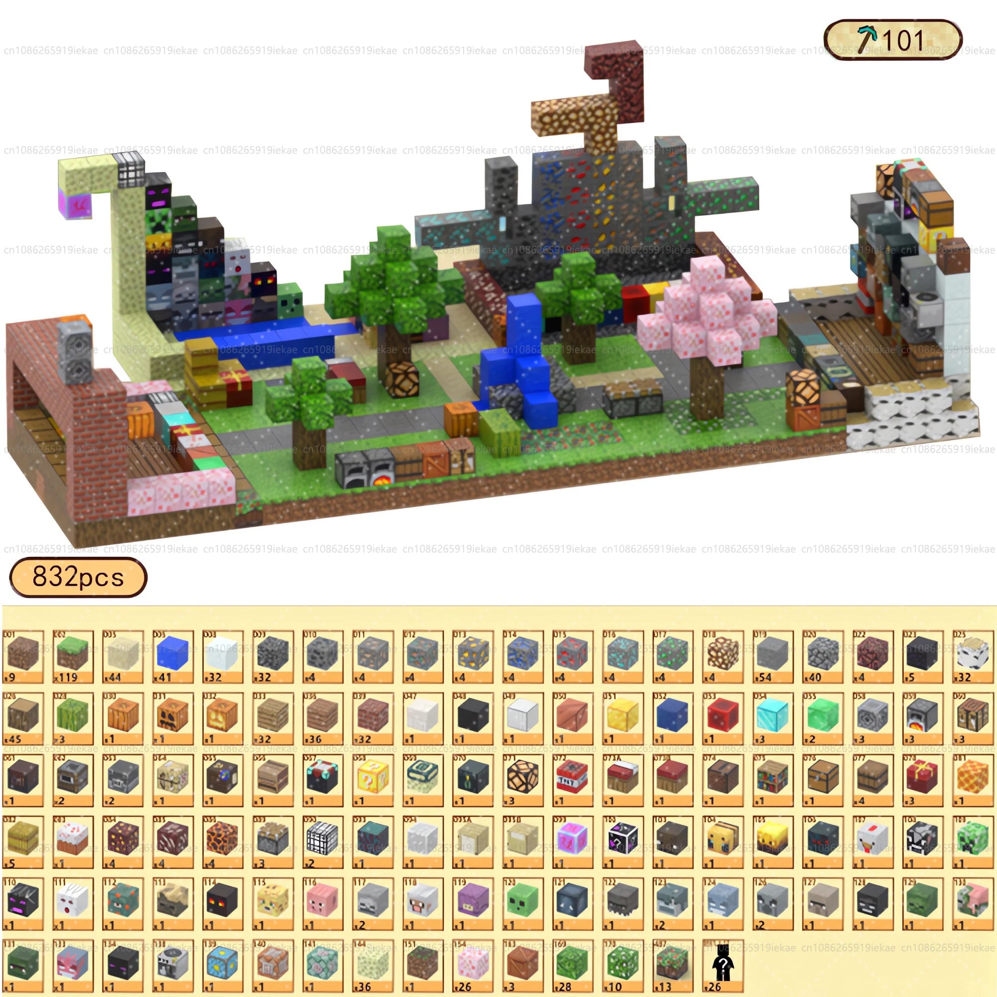 Magnetic Building Blocks Mine World Magnet Cube Set for Boy Girl Kid Age 3+ DIY Model Children Stem STEM Sensory Toy Gift