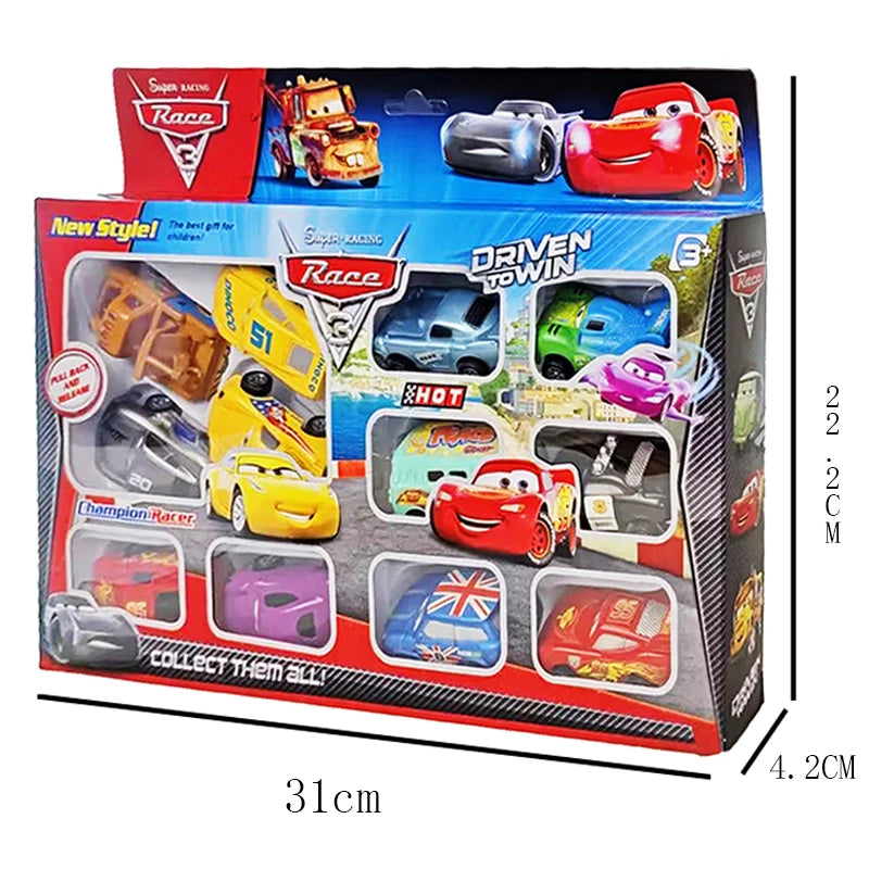 New Mini Cars Disney Pixar Cars 3 Rebound Car Model 12 PCS Lightning McQueen Jackson Storm Plastic Toys For Children Gift Boxes