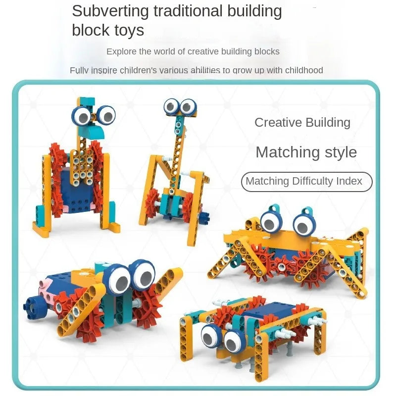 116pcs electric gear science education building blocks mechanical educational toy particle assembly set assembly