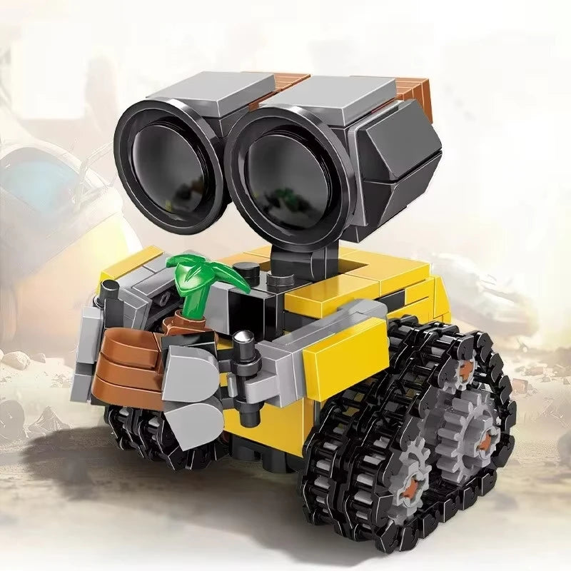 DIY Assembly Building Blocks Mini Wally MOC Multi Joint Mobile Classic Movie Mini Robot Model Children's Toy Rising Gift