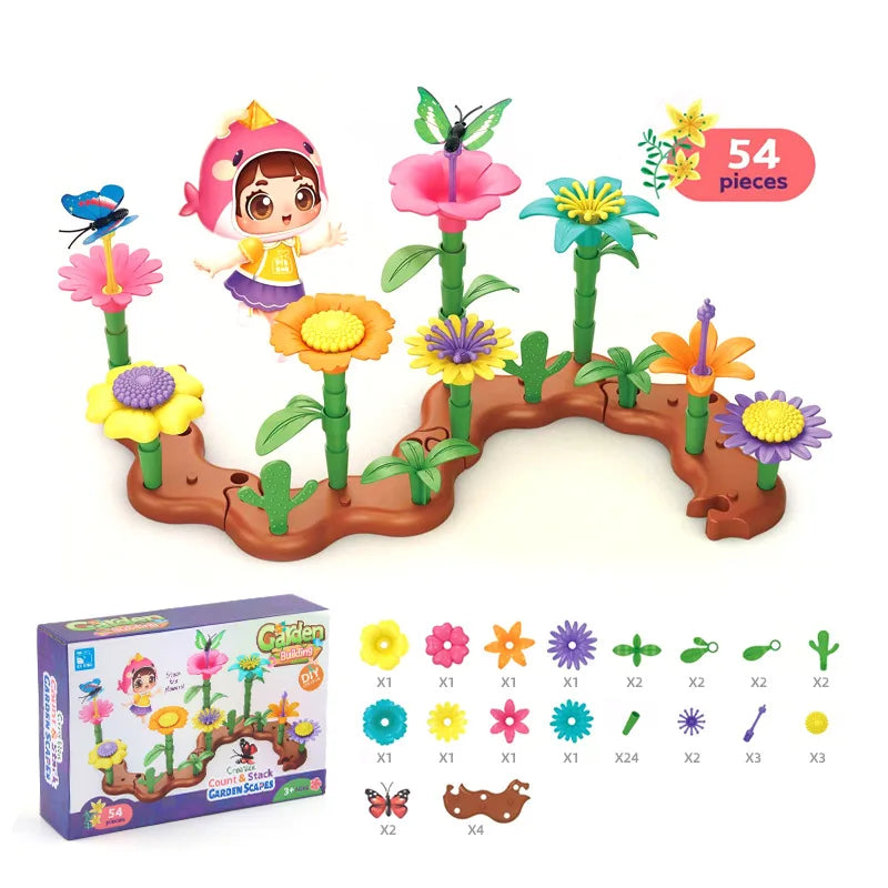 New Grow Their Imagination with STEM Educational Flower Garden Building Toy - Perfect Gift for 3-7 Year Old Boys & Girls!