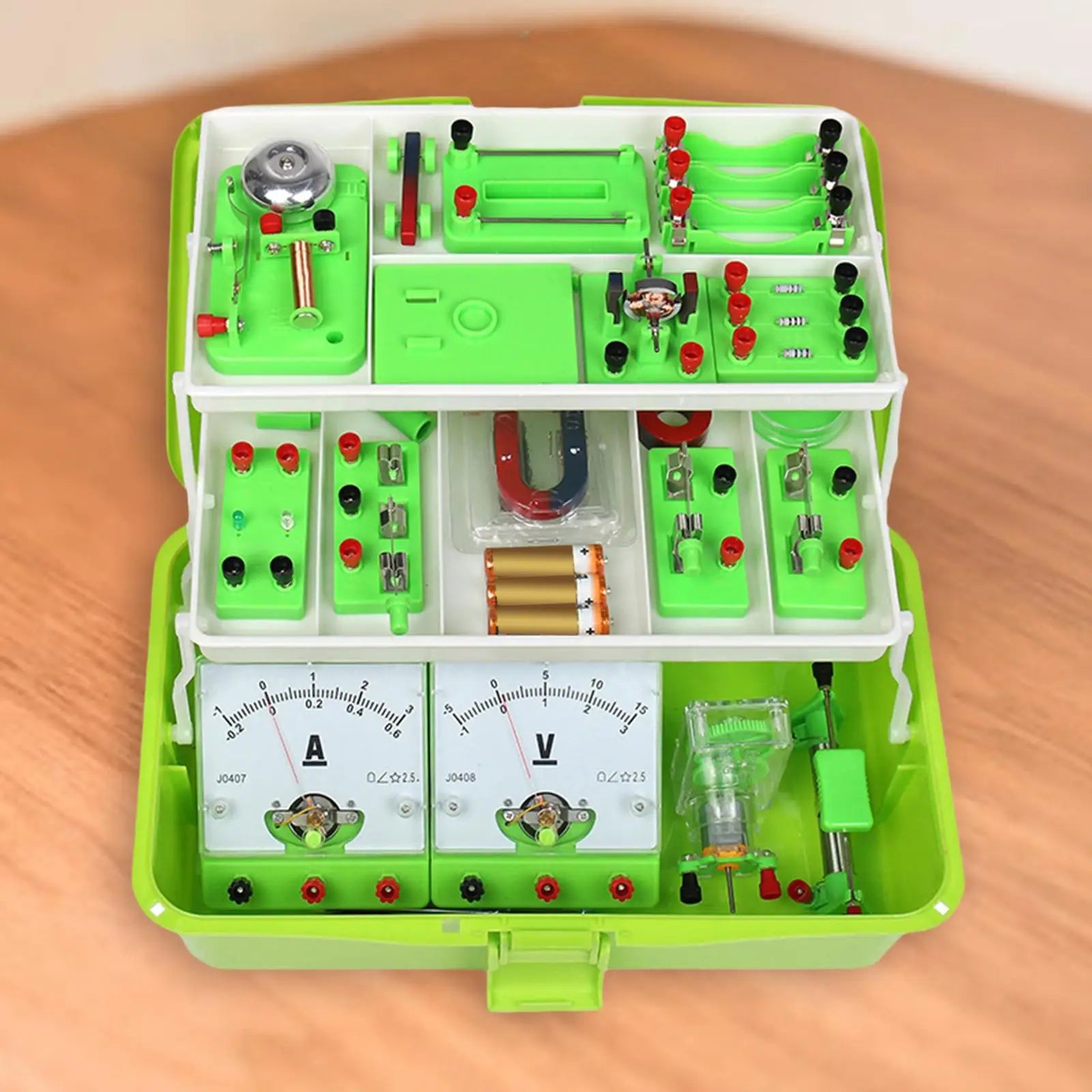 Portable Science Lab Education Kit Electricity Experiment Set Building Circuits Electricity Discovery Toy for Kids Senior