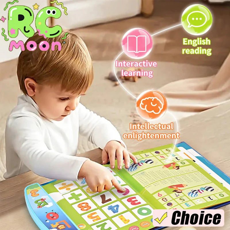 Children Electronic Book English Early Educational Action Finger Reading With Sound Portable Audio Book For2-6 Kids