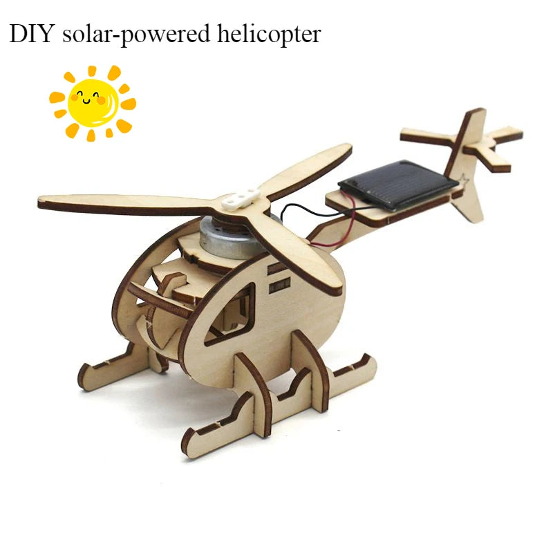Solar-powered helicopters, children's DIY handcrafted assembly models, 3D wooden jigsaw puzzles, educational science experiments