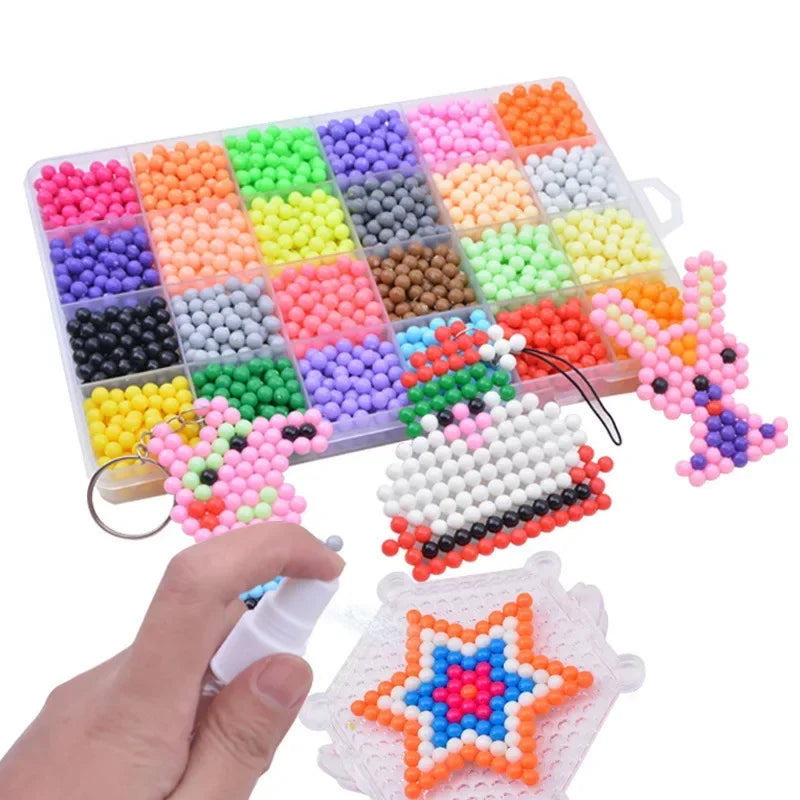 5mm Montessori Diy Beads Games For Boy Kids Toys Girls Children Gifts Magic Water Bead Dinosaur Puzzles Set 3-5-8-10 Years Old