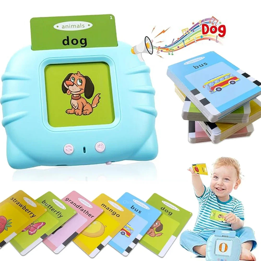 Flash Cards for Kids Early Education Learning Toys Talking Flashcards Preschool English Electronic Audio Book Machine Gift