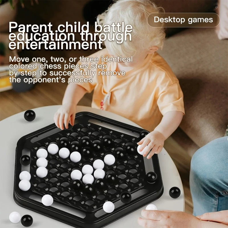 Push hard Chess Set - Family Interactive Logic Game Children's Strategy Train Black White Board Game for Parent-Child Engagement