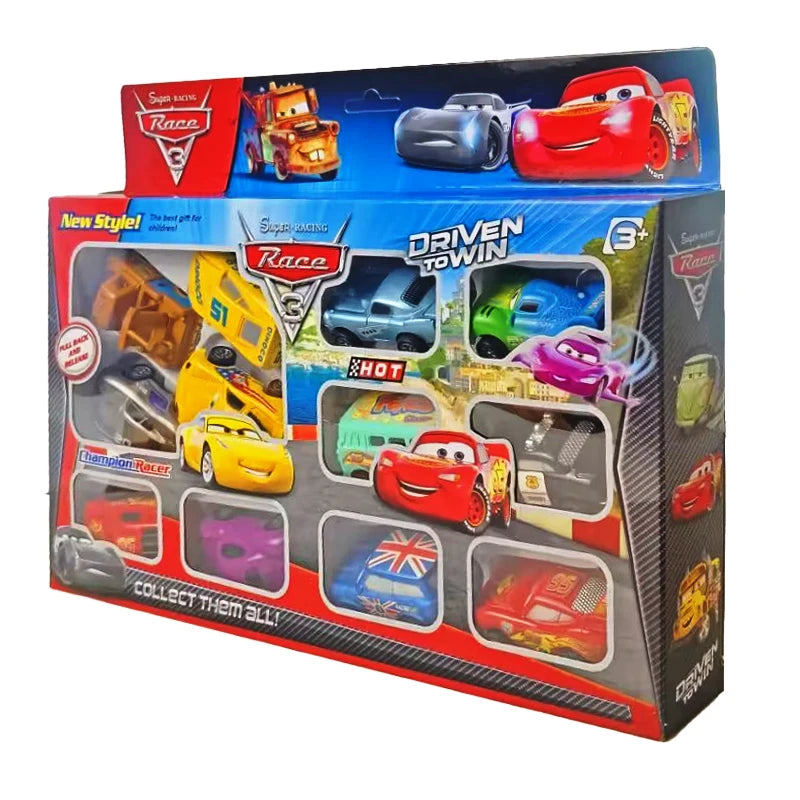 New Mini Cars Disney Pixar Cars 3 Rebound Car Model 12 PCS Lightning McQueen Jackson Storm Plastic Toys For Children Gift Boxes