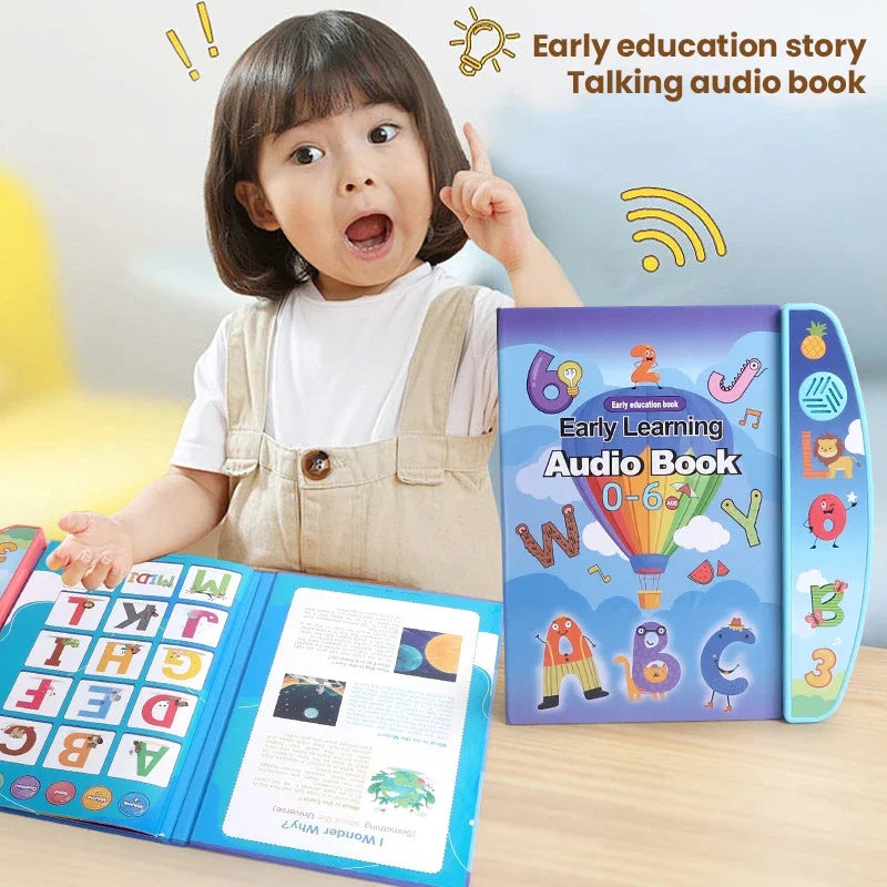 Children Electronic Book English Early Educational Action Finger Reading With Sound Portable Audio Book For2-6 Kids