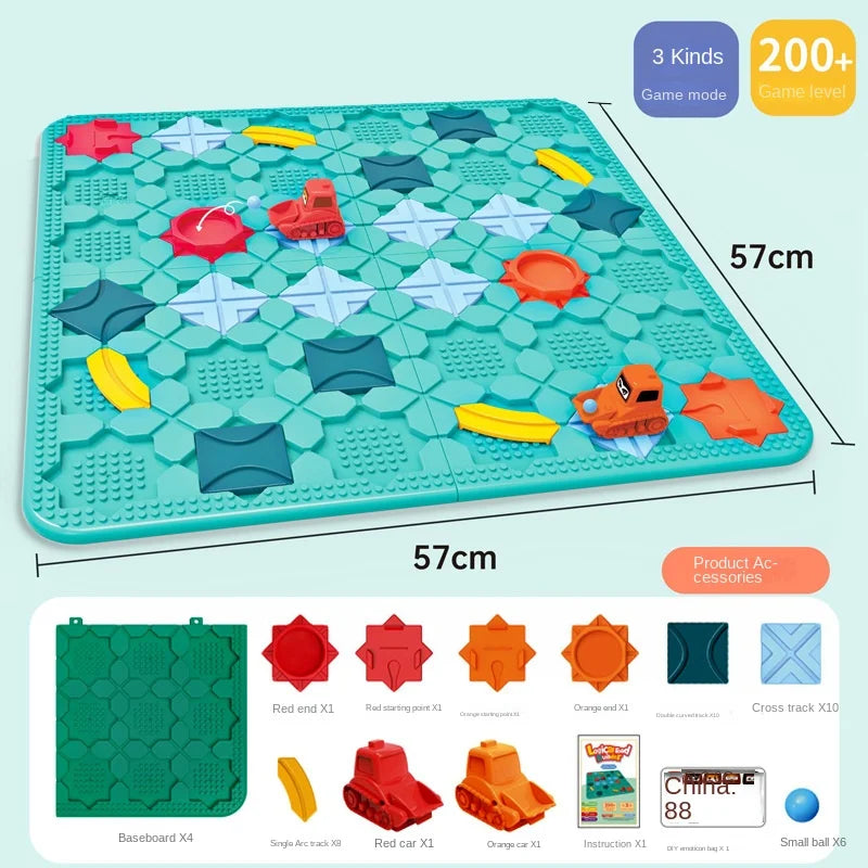 Logical Road Builder Games, STEM Family Board Game, Large Educational Smart Brain Teasers Puzzles Toys,Early Montessori