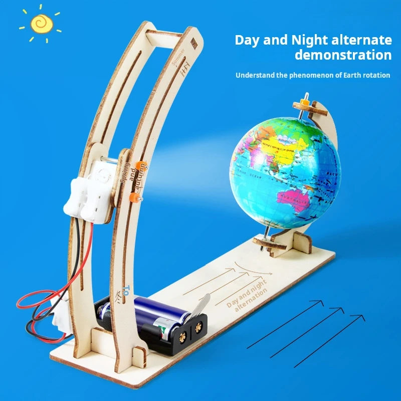 Science Experiment Diy Earth Day And Night Alternation Demonstration Model Children's Hand-made Science And Technology Toys